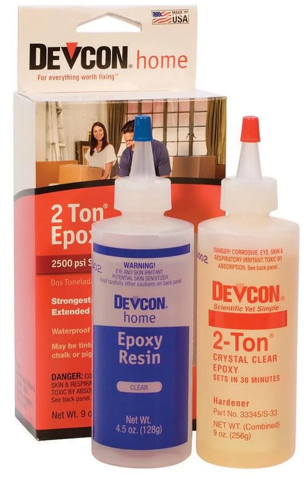 Epoxy Devcon Ceramics Resin GLU-735.90 2-Ton Hardener Metals Glue Making - Two of Jewelry Wood Adhesive Glass for Bonding Bottles