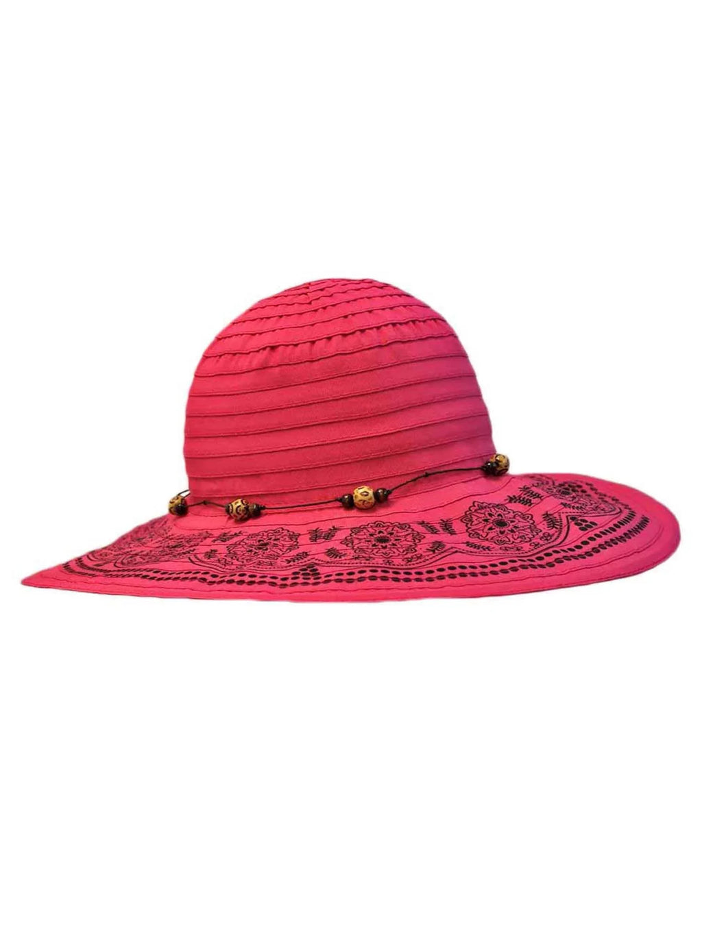 Floppy Pink Hat Hot Elegant With Trim