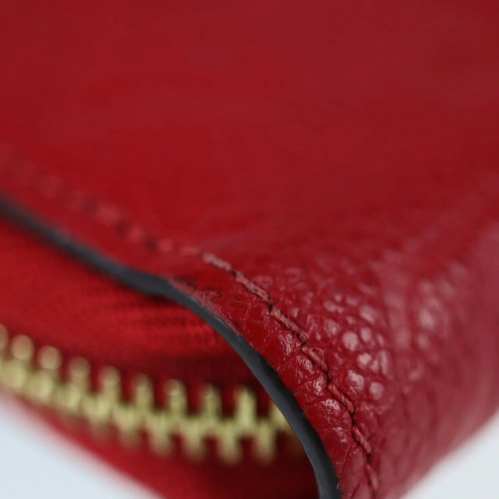 Long Zip Monogram M60737 Louis Around Vuitton Zipper LOUIS VUITTON Round Cerise Pre-Owned (Good) Implant Zippy Wallet