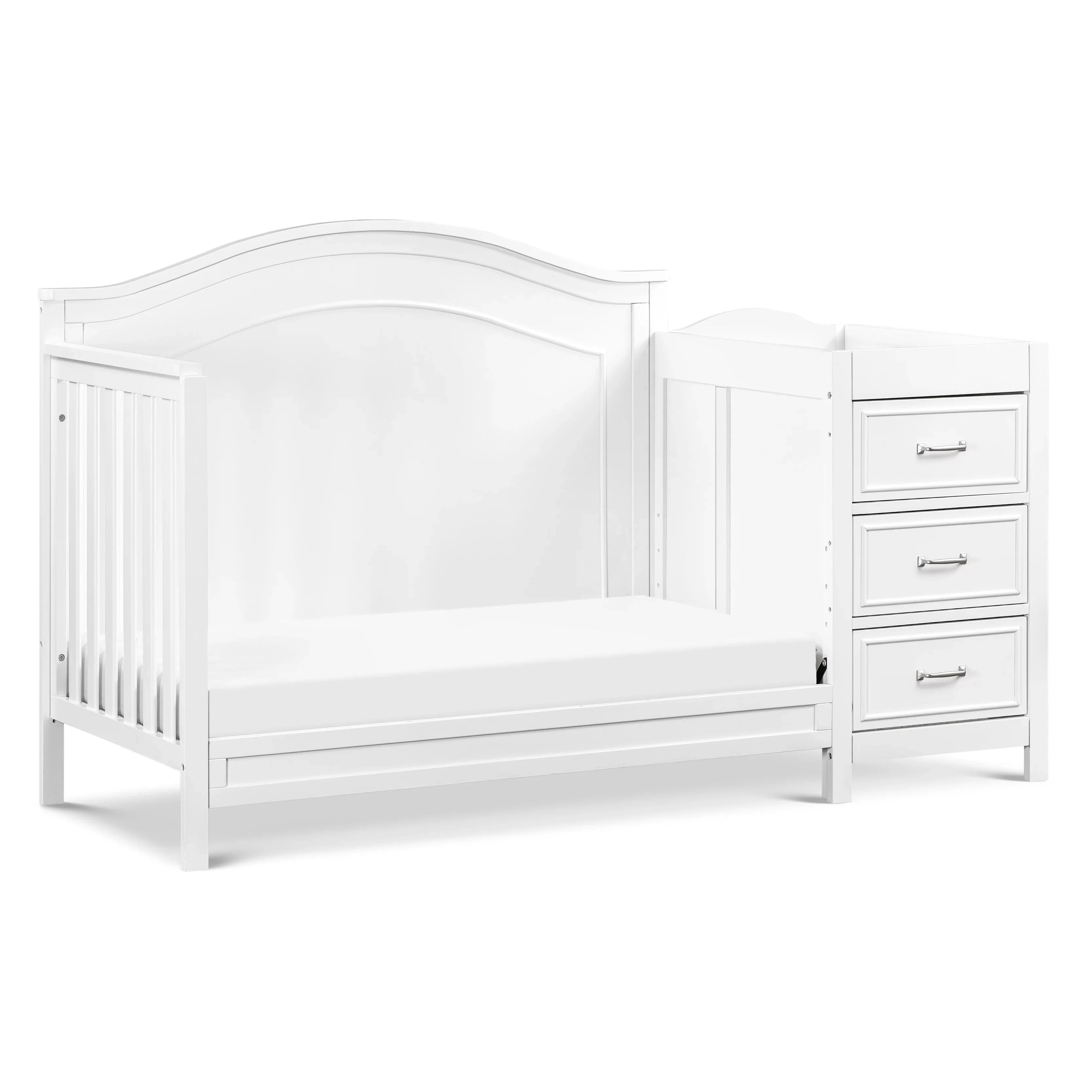 Changer 4-in-1 and Convertible in Charlie DaVinci Combo Crib White