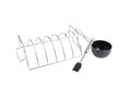 Pan Rib and Sauce Set Basting Steel Brush Large PitMaster 6 King 3pc Rack, Slot Combo Stainless