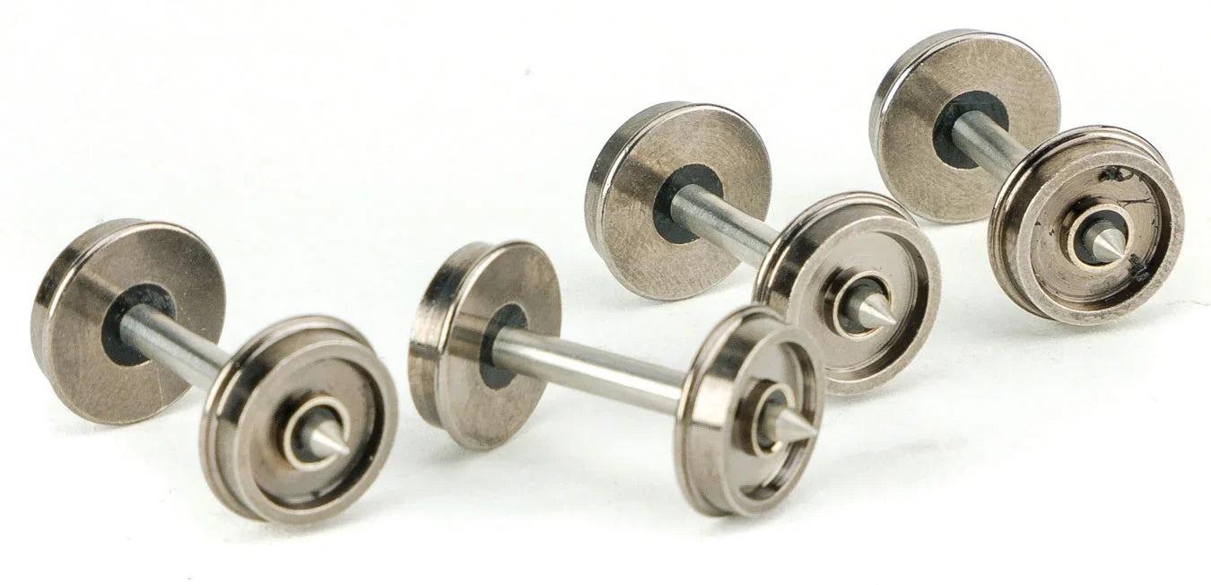 (100-Pack) HO Wheelsets Walthers Turned Axles Proto 36" Metal Metal Scale With