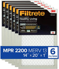 2200, Air 6-Pack Filtrete 14x20x1, dimensions x 0.78) (exact Filter, Elite MPR 19.81 Allergen, AC x Furnace 13.81 Healthy Living