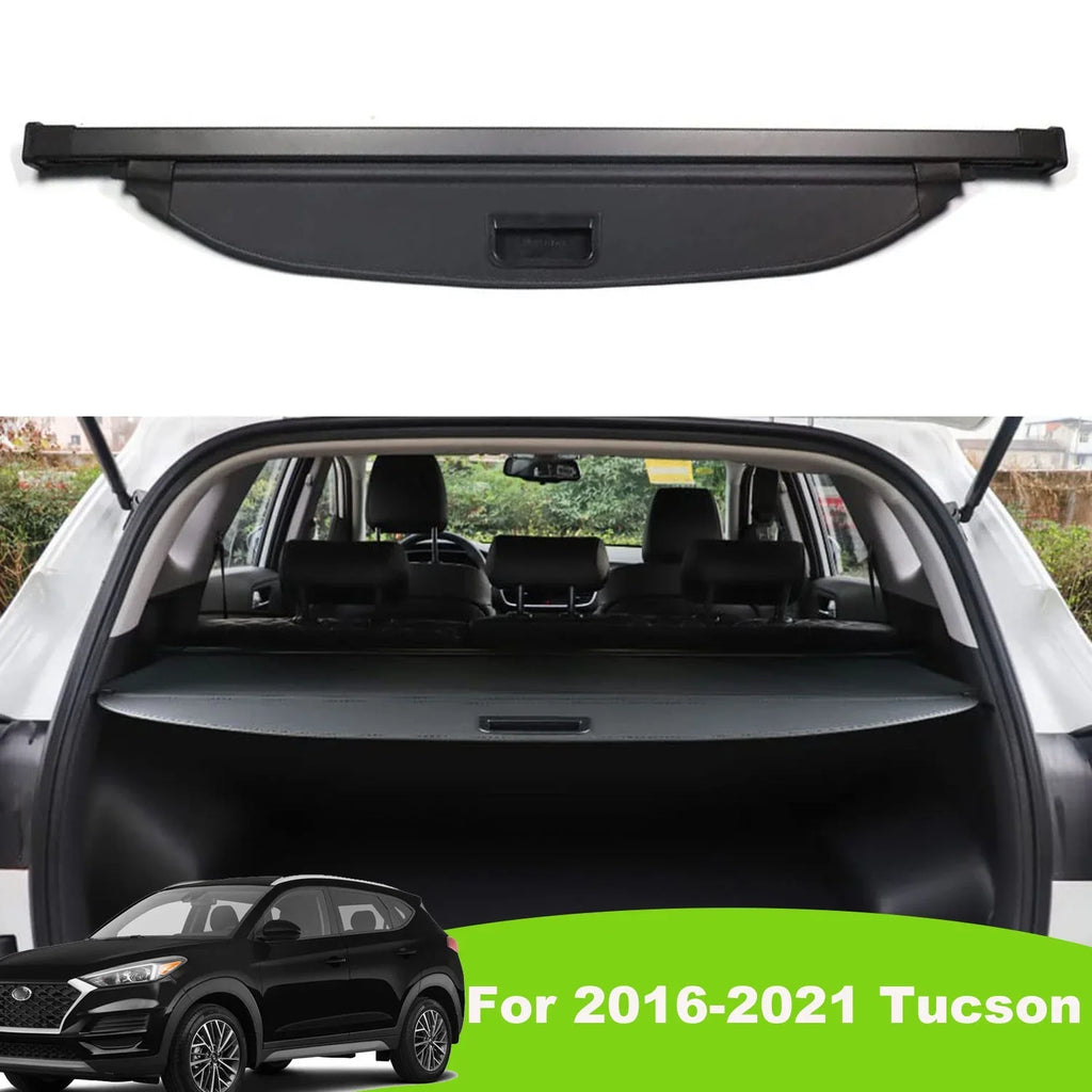 2020 Shield 2017 2018 Black Retractable Fit Cargo 2019 Tucson 2016-2021 Accessory Privacy Shade, Rear Hyundai SUV Tucson Cover for Trunk 2021 2016 Hyundai