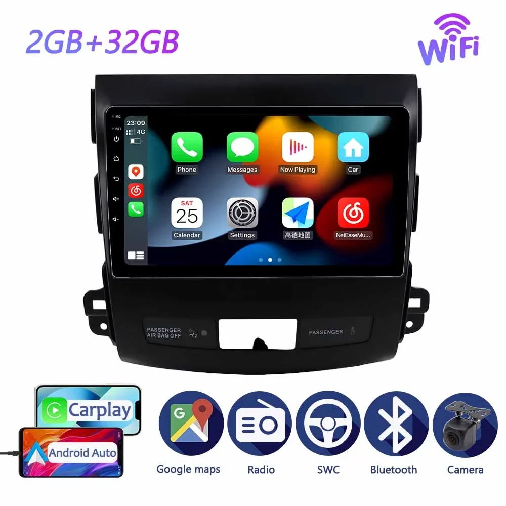 Navgation Player 2 Mitsubishi Auto Car Outlander Radio For CW0W Android Carplay Multimedia - GPS 2013 2005 Screen Android